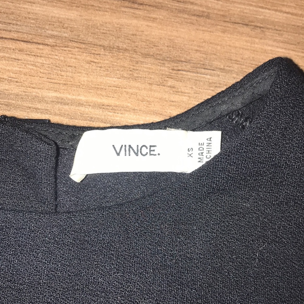 Vince black long fitted dress 3/4 sleeves size XS - Picture 3 of 14